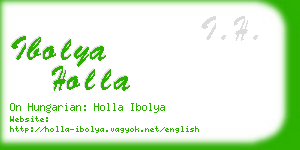 ibolya holla business card